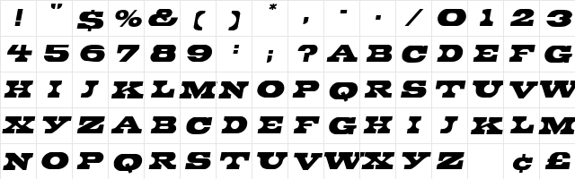 Peduncle Oblique  glyph index