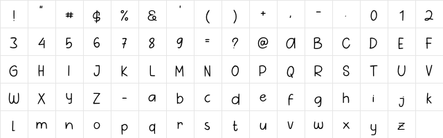 Pig Year Sans Regular  glyph index