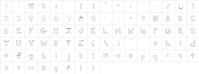 Fh_Ugly Regular  glyph index