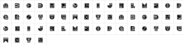Bonjour Regular  glyph index