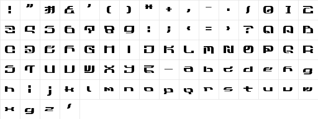 Cobra3 AL  glyph index