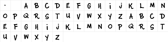 Junior Star Regular  glyph index