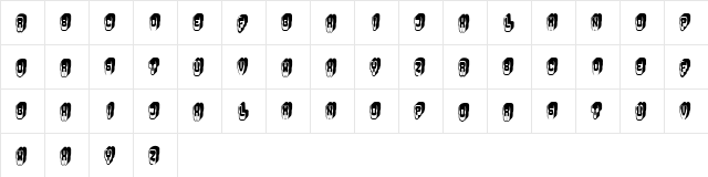 Dentist Regular  glyph index