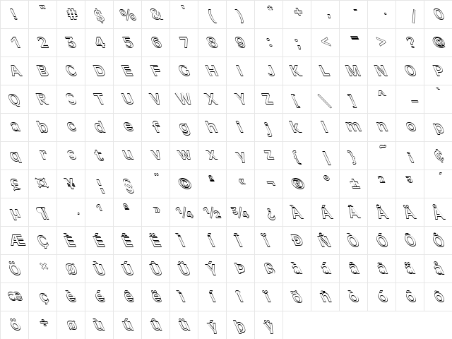 FZ BASIC 2 HOLLOW LEFTY Normal  glyph index