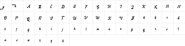 Retrocket Regular  glyph index