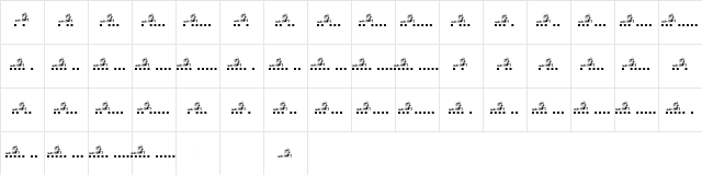 pf_MC morse_Vietnam_POWs_1965 Regular  glyph index