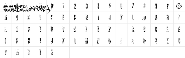 AZ crushed  glyph index
