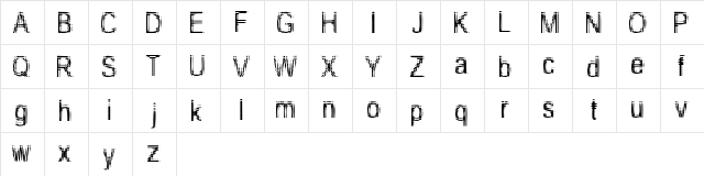 Too Damn Drunk Regular  glyph index