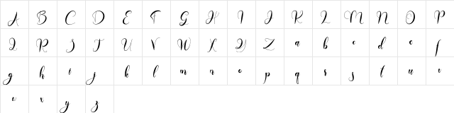 Daytone FREE Regular  glyph index