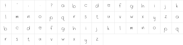 Ocean City Park Regular  glyph index