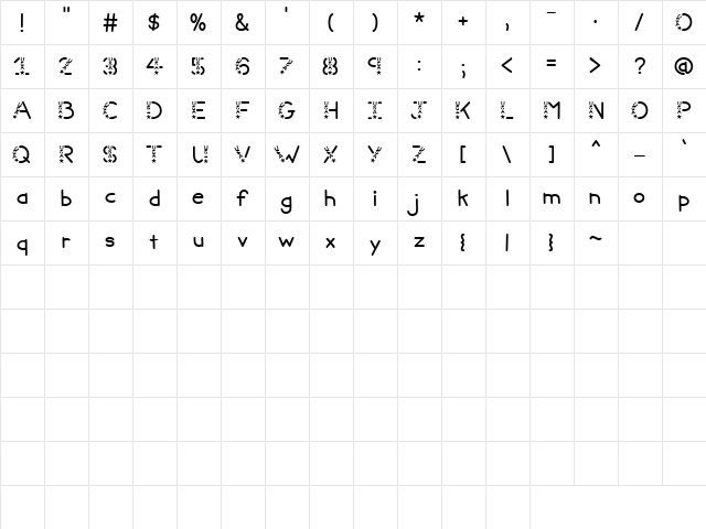 LD USA Regular  glyph index