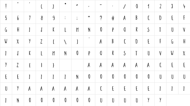 Colendra Alternate  glyph index