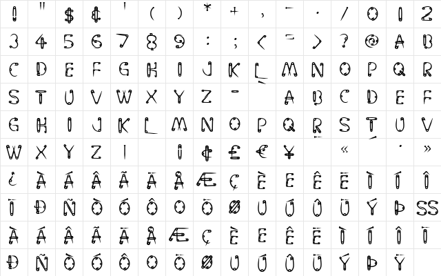 Safety Pin Solid Regular  glyph index
