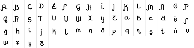 Rodja Bold Alt End Rodja Bold Alt End  glyph index