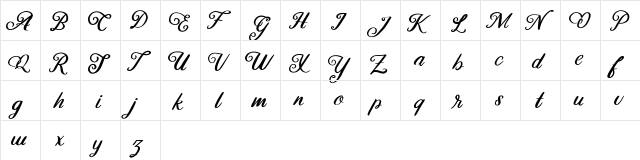 Ollson FREE Regular  glyph index