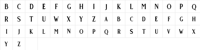 Gold Coast Free Rough Regular  glyph index