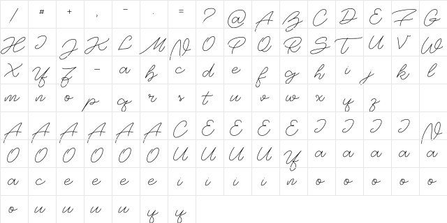 Big Spender Regular  glyph index