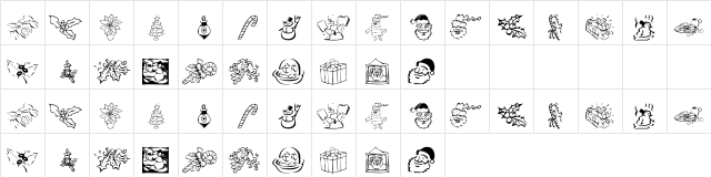 KR Christmas Dings 2004 Five Regular  glyph index
