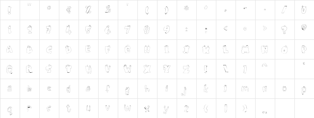 CK Monsters Regular  glyph index