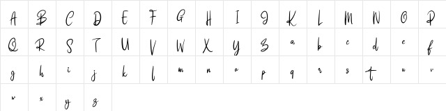 Higlays FREE Regular  glyph index