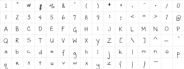 CK Odie Regular  glyph index