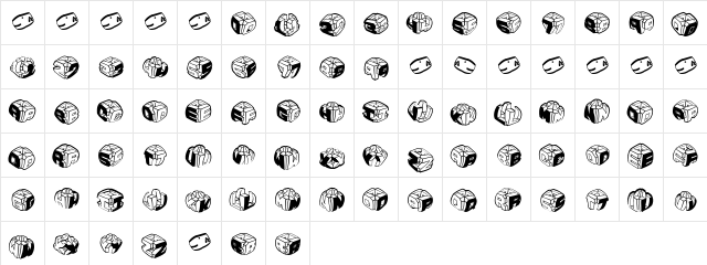 Sculptures Regular  glyph index