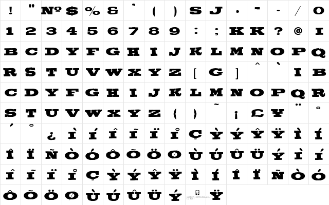 LHF Jumbo Reg BASE Regular  glyph index