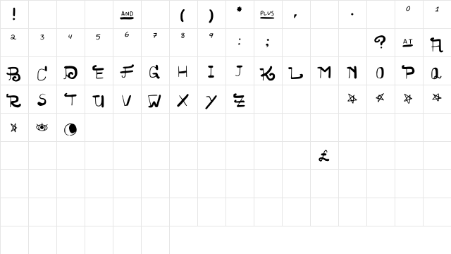 NOCTURNE Medium  glyph index