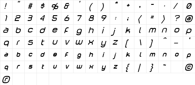 Number 42 Bus NDP Regular  glyph index