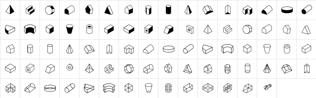 LinotypeShapeshifter Regular  glyph index