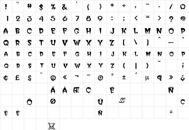 BugabooSCapsSSK Regular  glyph index