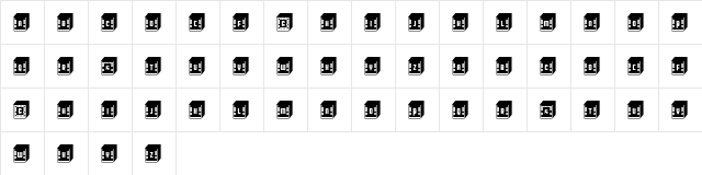 Calf Regular  glyph index