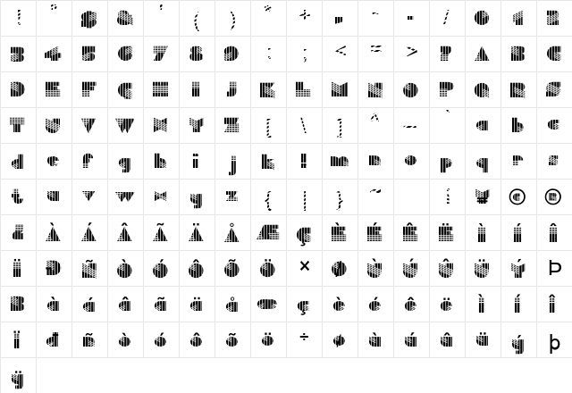 FZ UNIQUE 11 STRIPED Normal  glyph index