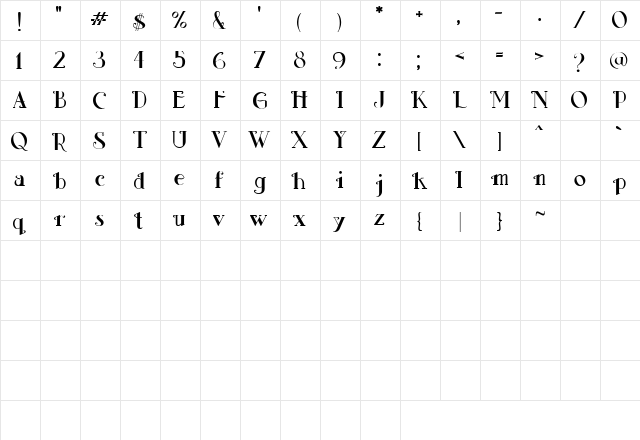 CK Society Regular  glyph index