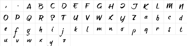 brush-tipTerrence Regular  glyph index