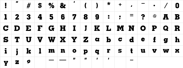 Orleans Regular  glyph index