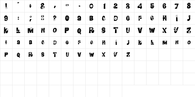 FlowerChildSCapsSSK Regular  glyph index