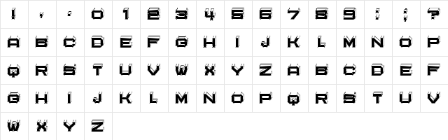 Edited Regular  glyph index