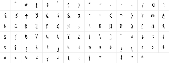 2Peas PixieDust Regular  glyph index