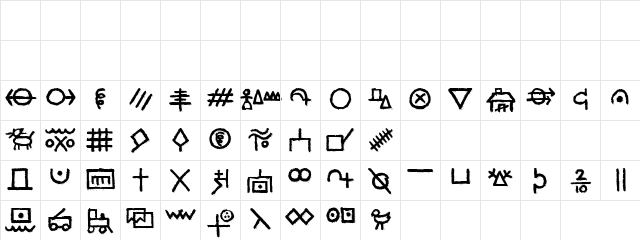 Japanese Style Regular  glyph index
