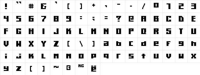 Kiloton Condensed Normal  glyph index