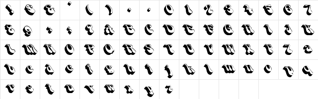 FlashbackExtended Regular  glyph index