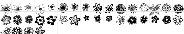 DoodFlow Regular  glyph index