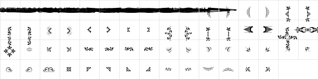 MuseeOrnaments Regular  glyph index