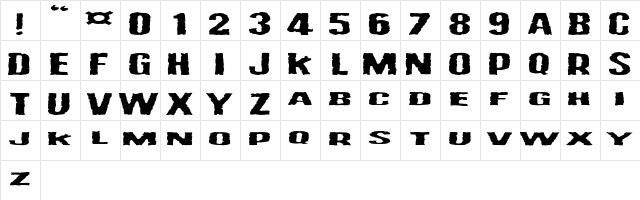 Vulgar Display Of Power Regular  glyph index