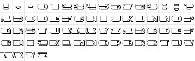 Crime Hollow Regular  glyph index