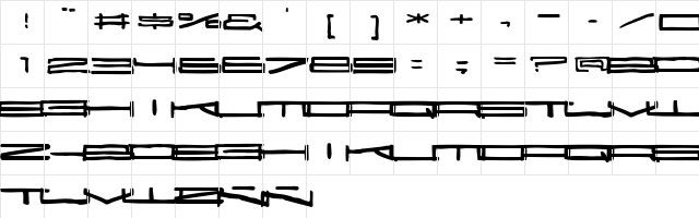 25000 Regular  glyph index