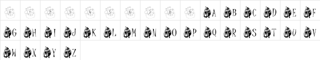 Plymouth Pilgrims Regular  glyph index