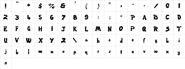 Wet Paint Normal  glyph index