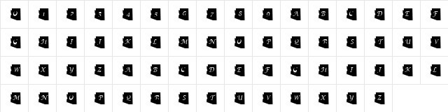 pf_arizona Regular  glyph index